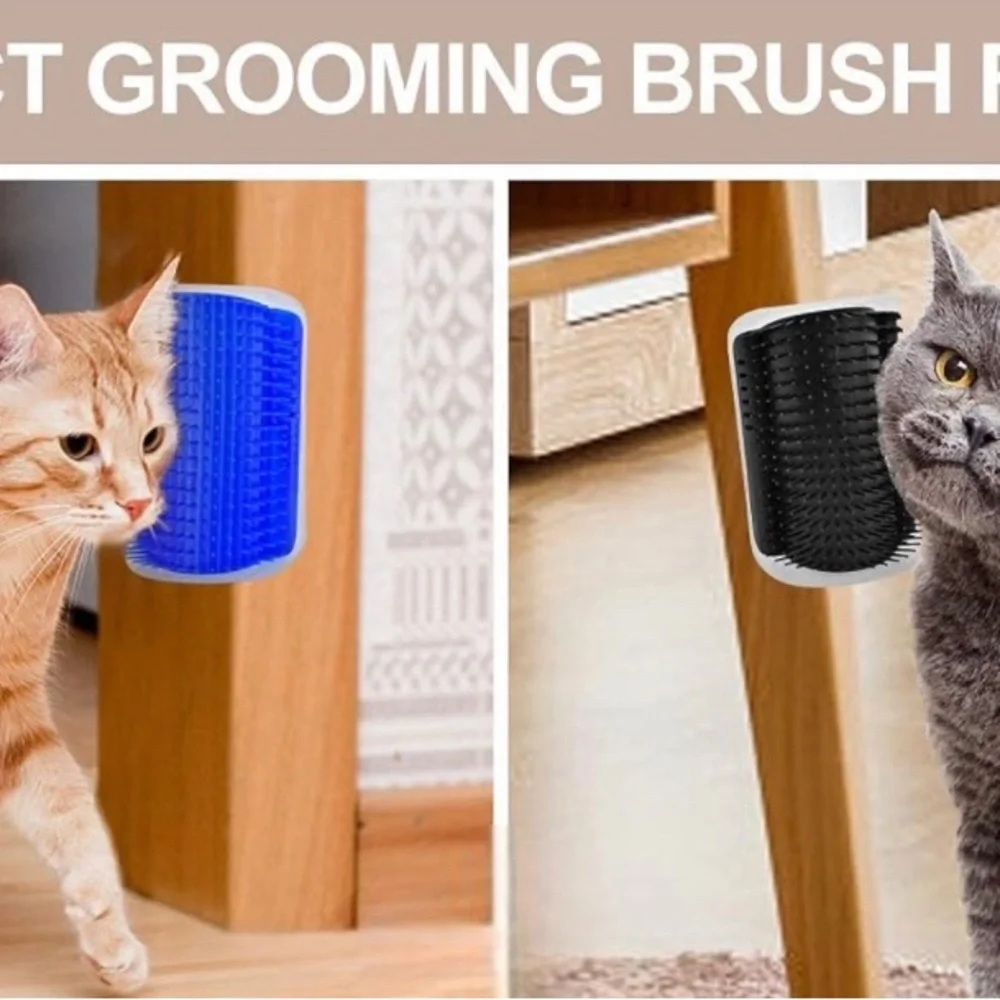 New 2 Pack Corner Brush for Cats, Self Groomer Grooming Wall Massage -5 left